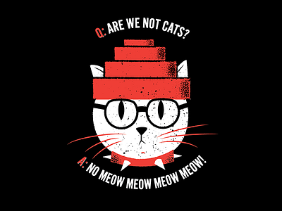 Devo Kitty cat devo editorial editorial illustration illustration james olstein james olstein illustration new wave punk shirt shirt design texture