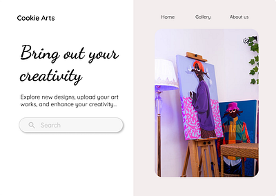 Landing Page 100days art challenge cookiearts dailyui design landingpage ui