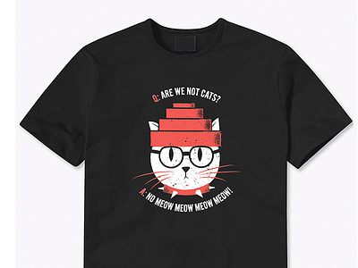 Q: ARE WE NOT CATS? SHIRT cat devo editorial editorial illustration illustration james olstein james olstein illustration new wave punk shirt design texture