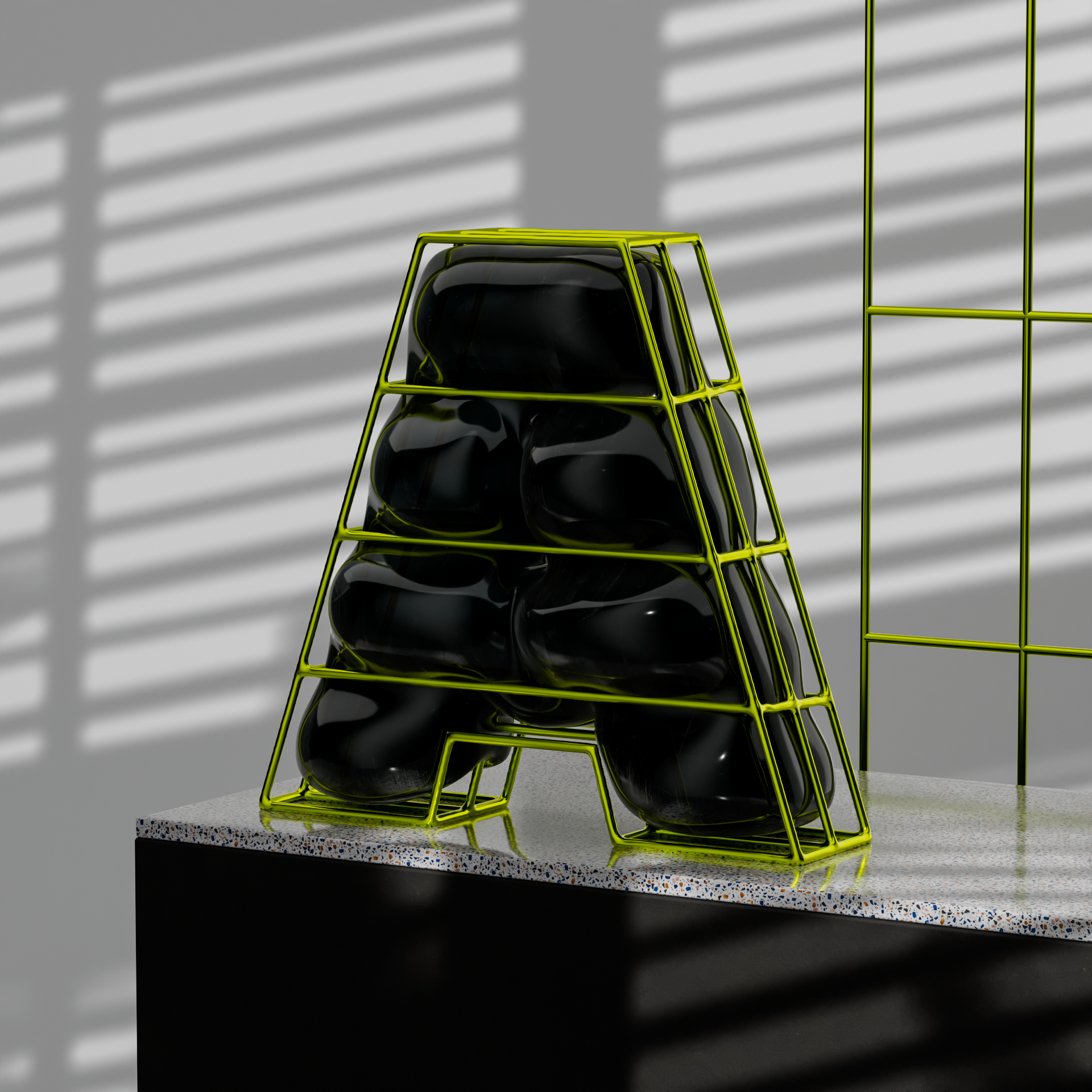 A for 36daysoftype 36daysoftype 3d 3dtype art direction c4d cgi design redshift render sculpture