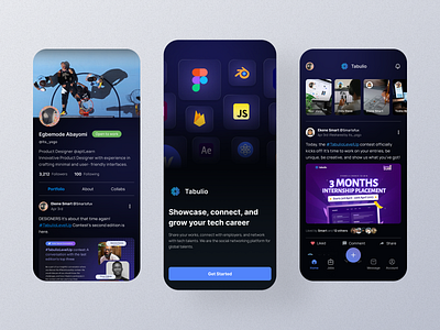 Tabulio. A social networking platform for tech talents design social media social network tech social ui uidesign uiux