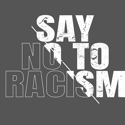 Simple poster on racism. design graphic design illustration