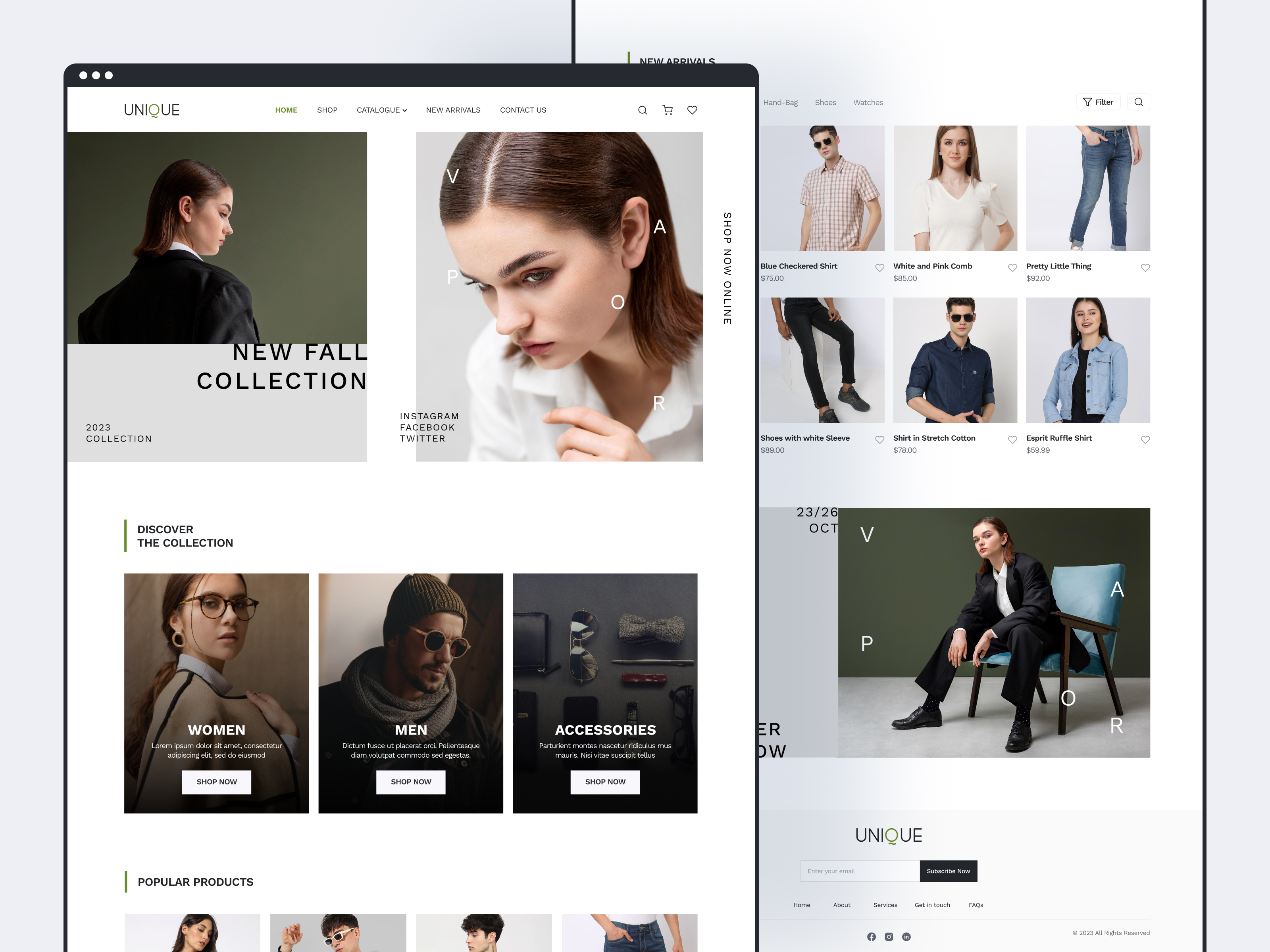 Fashion E-Commerce Landing Page clothing ecommerce fashion landing page store ui uiux web website
