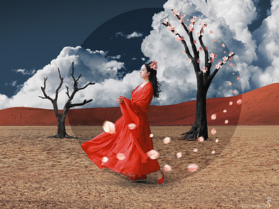 The Third Day of Love asiangirl atmosphere cherryblossom cherryflower clouds digitalart dream fantasy humanart japanese japanesegirl kimono love manipulation photoedit photomanipulation photoshopart realistic sakura spring