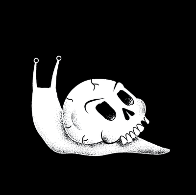Snail Skull 01 editorial editorial illustration illustration james olstein james olstein illustration skull slow death snail texture