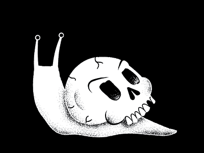Snail Skull 01 editorial editorial illustration illustration james olstein james olstein illustration skull slow death snail texture