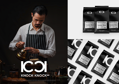 Knock-Knock Cafe - Coffee Shop Branding Design #1 branding design graphic design illustration logo minimal zahin