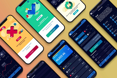 Wallet app design | Mobile design app branding design illustration typography ui ux