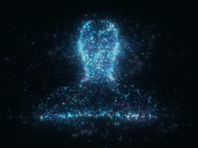 Head particles > Dash UI after effects design geometry lines particles trapcode ui