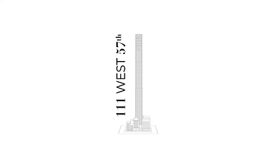 111 W57th Street, NYC Billionaires' Row Tower Animation animation branding design graphic design luxury motion design motion graphics real estate vector