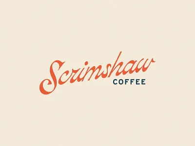 Scrimshaw Coffee branding coffee hand drawn handlettering identity lettering logo logotype retro script