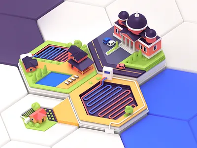 Geothermal Energy Resource Illustration 3d 3d illustration art character design digital art energy geothermal graphic illustration illustration for web illustrator shakuro technical vector