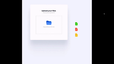 Drag and Drop File Uploader 3d animation branding graphic design logo motion graphics ui