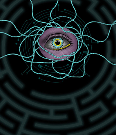 Psychedelic eye graphic design illustration psychedelic