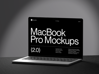 MacBook Pro Mockups vol. 2 3d blender desktop figma macbook mockup presentation typography ui