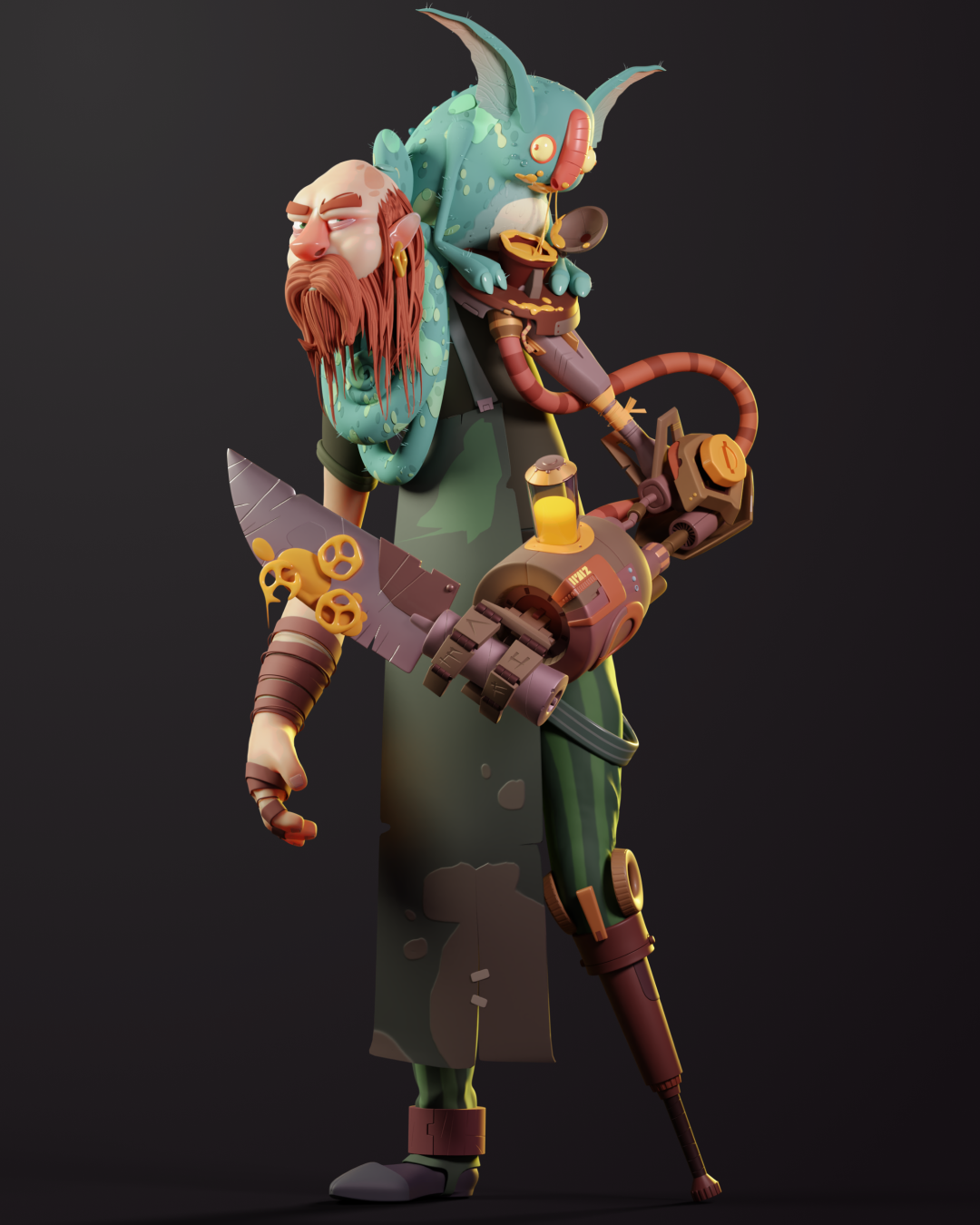 the chef 3d art 3d artist 3d model 3d sculpting blender blender3d cartoon cgi character video game