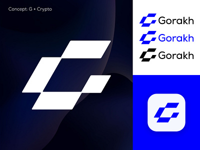 G + Crypto Logo Concept branding design graphic design icon logo typography vector