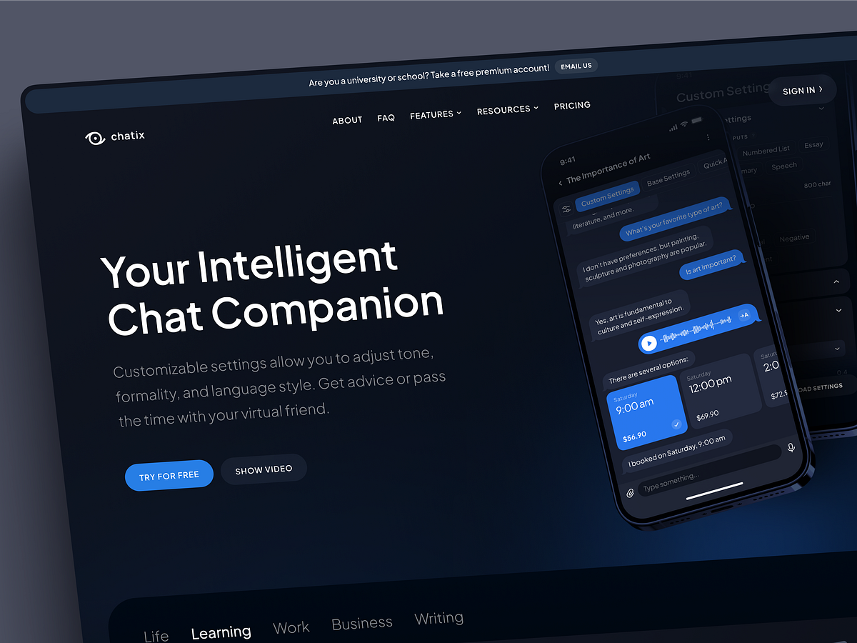 ai chat for job application