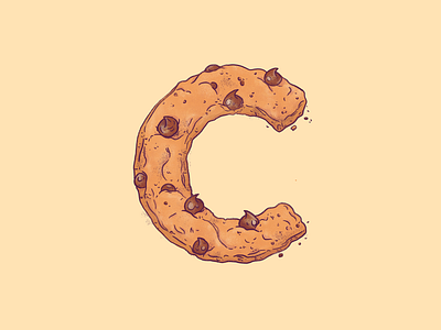 36 Days of Type: Cookie 36 days of type art chocolate chocolate cookie cookie cookie chip design drawing food foodie illustration typography
