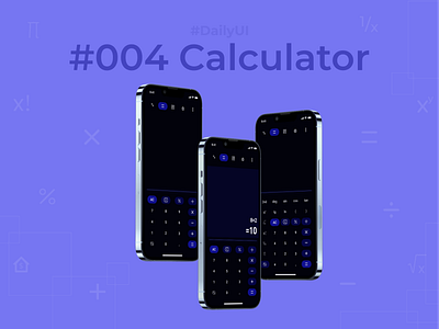 Calculator (#DailyUI Challenge#4) animation dailyui figma mobiledesign