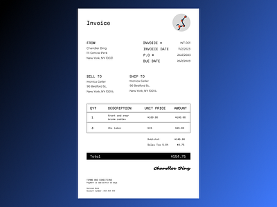 Daily UI, Day 46: Invoice branding dailyui design graphic design typography ui ux