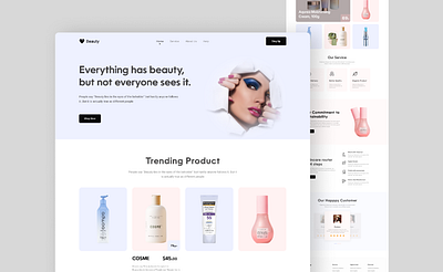 Cosmetic Shop Website beautifulwomen cosmeticdesign figma figmadesign homepage lady landingpage makeup ui uiuxdesign ux women