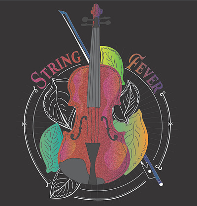 String Fever badge design graphic design illustration logo typography vector