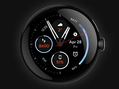 Nitrous: Wear OS watch face amoled watch faces amoledwatchfaces android android wear app design fossil ui wear os