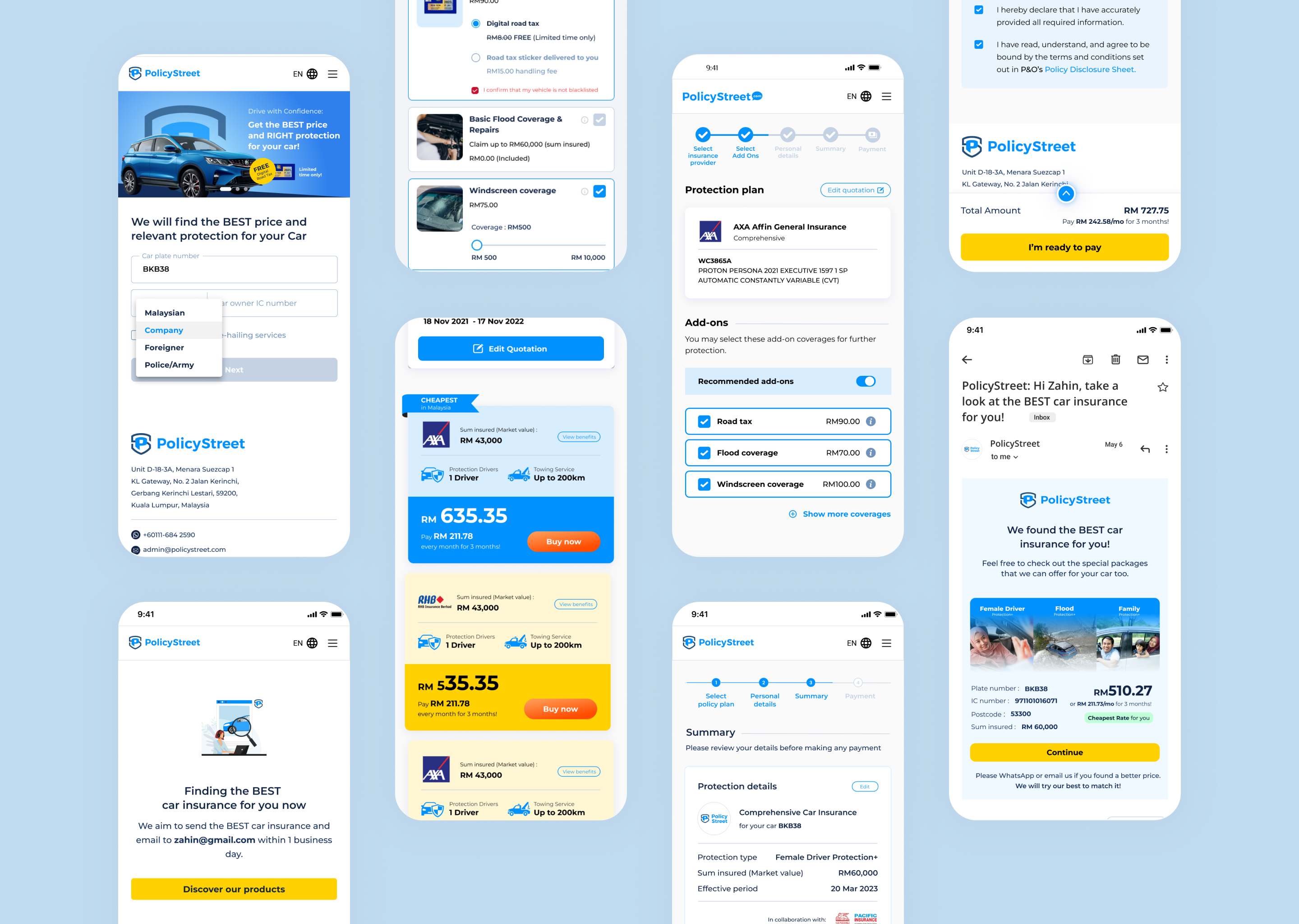 Car Insurance Marketplace Site branding design graphic design illustration logo minimal ui uiux uiux design vector zahin