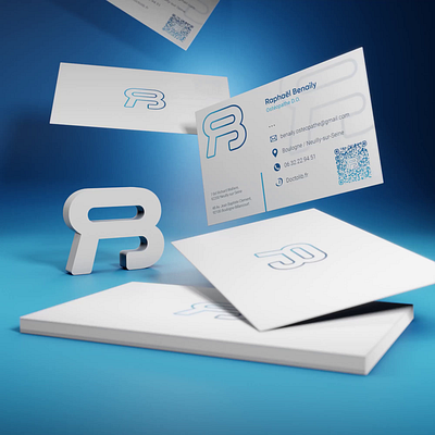 Business card - Osteopath 3d animation blue branding design graphic design logo motion graphics osteopath