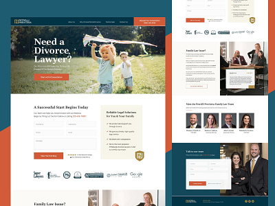 Divorce lawyer landing page attorney landing page design law lawyer web design