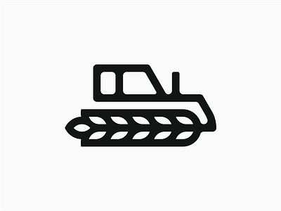 Tractor agriculture auto barley branding clever concept design farm farming field logo tractor transport vehicle wheat wheel