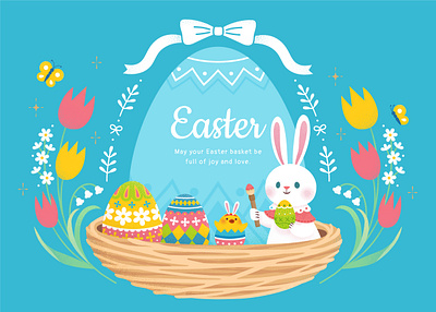 Happy Easter branding design graphic design illustration logo ui ux vector