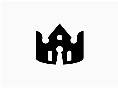 Royal Homes branding building clever concept crown design double meaning graphic design home house key logo real estate royal shape