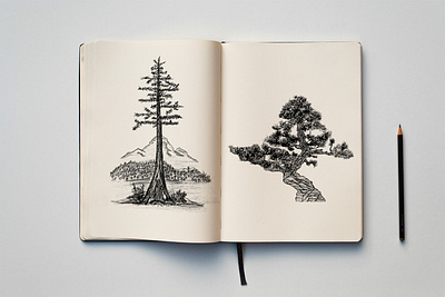 Sketchbook #2 illustration line art sketch sketchbook trees