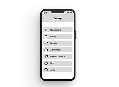 Day 7 - Settings #Dailyui #ui #007 #settings app design typography ui