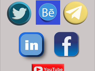 SOCIAL MEDIA ICONS design graphic design photoshop social media icons vector