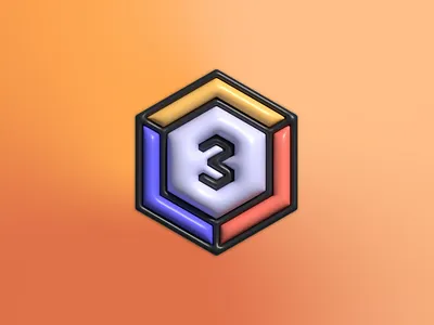 Leading Third - Puffed 3d brand branding clean design graphic design icon illustration logo vector