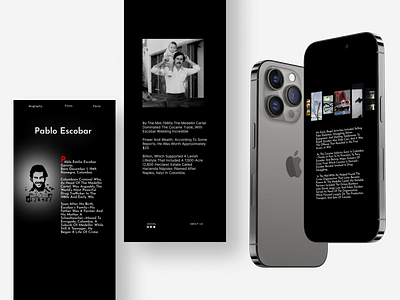 Blog page about Pablo Escobar - ux ui design | graphic design 3d animation app branding design graphic design illustration logo motion graphics ui ux vector