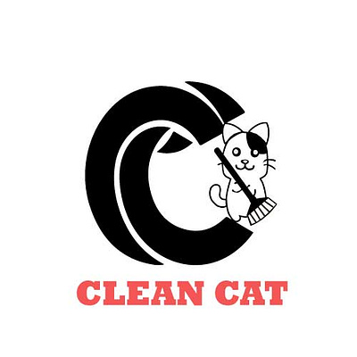 LOGO DESIGN- CLEAN CAT clean cat design graphic design illustrator logo logo design photoshop vector