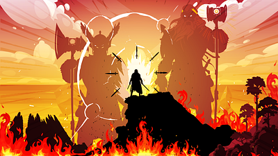 Against the Gods graphic design illustration silhouette vector art