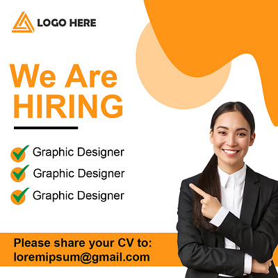 SOCIAL MEDIA POST- HIRING POST design graphic design graphic designer hiring post illustrator photoshop social media post vector