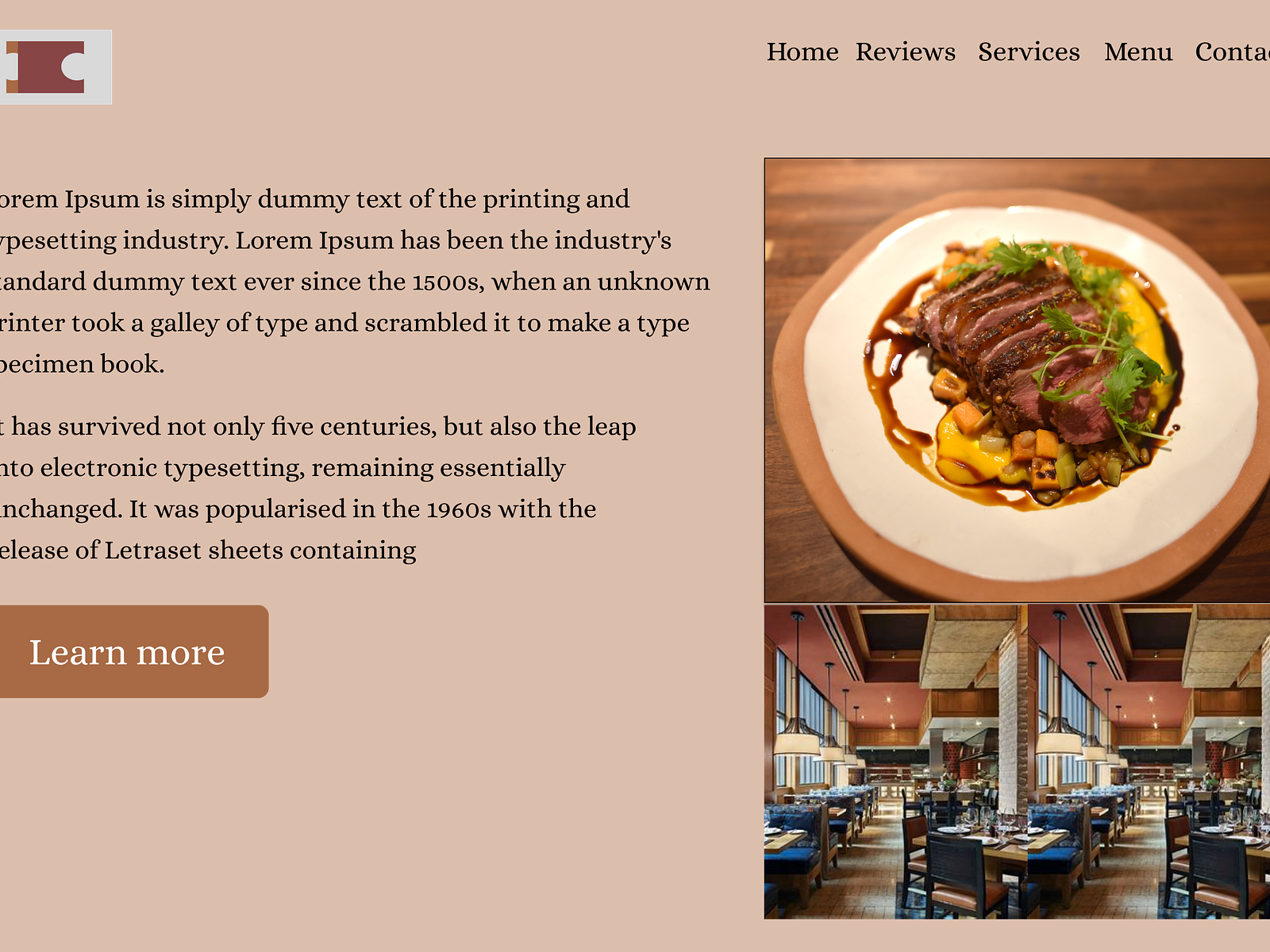 WEBSITE PAGE DESIGN- RESTURANT by sejal agarwal on Dribbble