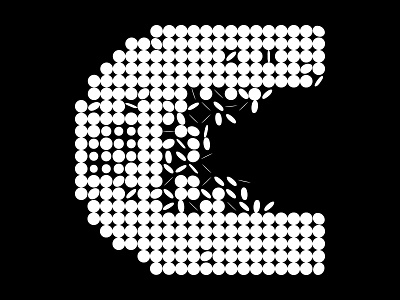 OK_36DAYS_10_C 36daysoftype 36dot c benday c dailyletters design dots geometric illustration letters logo minimal monogram
