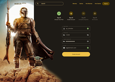 DailyUI day 09 The Mandalorian Day05 sign-up form dailyui minimal ui ux web