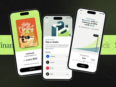 Willow Finance App artonest artonest design bitcoin blockchain btc cryptocurrency ethereum figma finance invest ios mobile nft payment stock trader trading ui ux wallet