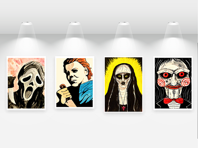 #GaleríaDeIlustraciones - Personajes de Terror design graphic design illustration personajes terror