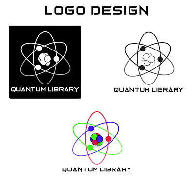 Quantum Library Logo Design 2d 2dillustration branding figma figmadesign illustration logo logodesign