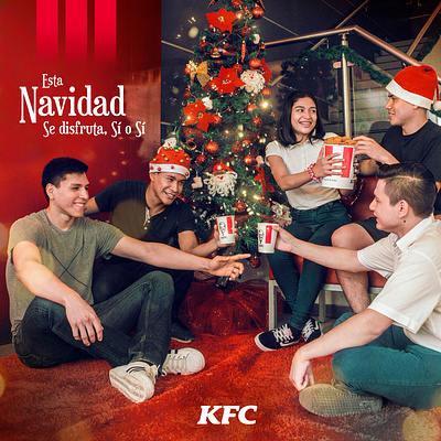 KFC | Christmas at KFC' store creative design graphic design photography social media
