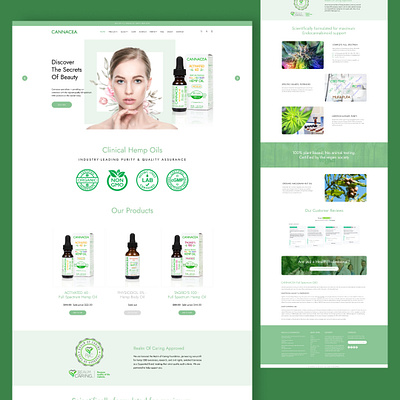 Cosmetic Landing Page branding cosmetic landing page design graphic design landing page ui ux web design website design